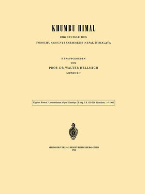 cover image of Khumbu Himal — Ergebnisse des Forschungsunternehmens Nepal Himalaya